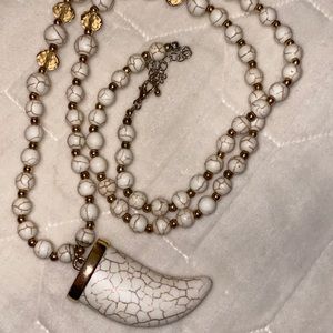 Long stone necklace
